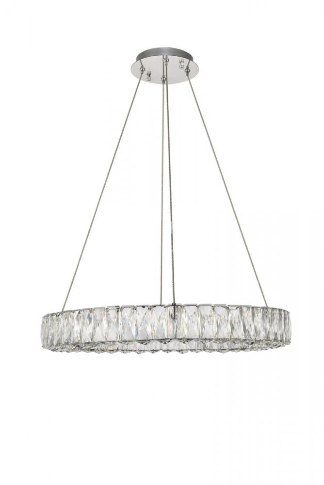 Monroe Integrated LED Chip Light Chrome Chandelier Clear Royal Cut Crystal