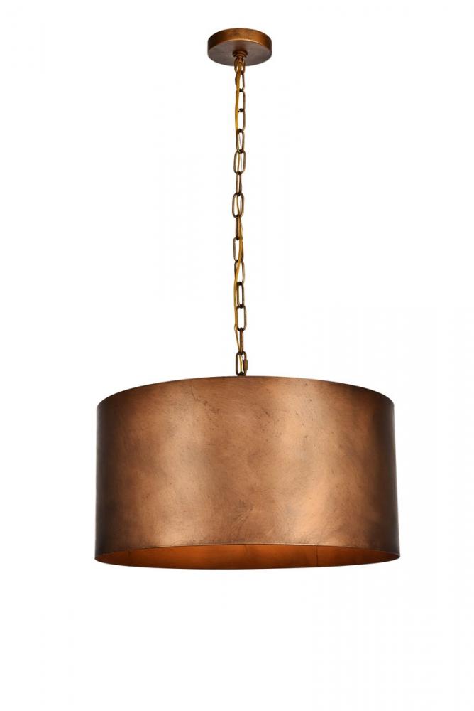 Miro Collection Pendant D20 H11.75 Lt:3 Manual Brass Finish