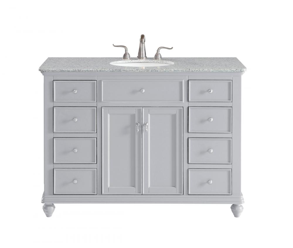 48 In. Single Bathroom Vanity Set in Light Grey