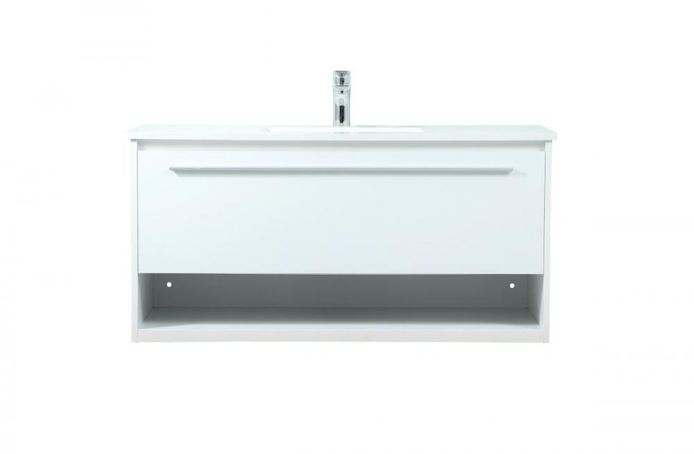 40 Inch Single Bathroom Vanity in White