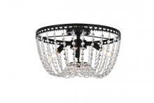 Elegant 1112F16BK - Kylie 16 Inch Flush Mount in Black