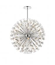 Elegant 2550D44C - Vera 44 inch crystal starburst round pendant in chrome