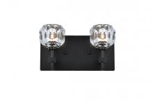 Elegant 3509W11BK - Graham 2 Light Wall Sconce in Black