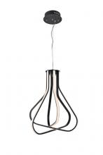 Elegant 5105D18BK - Dahlia 3 Light in Black Pendant