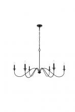 Elegant LD5056D48MB - Rohan 48 Inch Chandelier in Matte Black