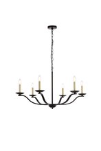 Elegant LD641D36BK - Trey 36 Inch Pendant in Black