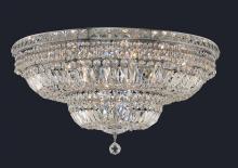 Elegant V2528F30C/RC - Tranquil 18 Light Chrome Flush Mount Clear Royal Cut Crystal