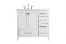 Elegant VF18836WH - 36 Inch Single Bathroom Vanity in White