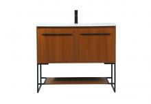 Elegant VF42540MTK - 40 Inch Single Bathroom Vanity in Teak