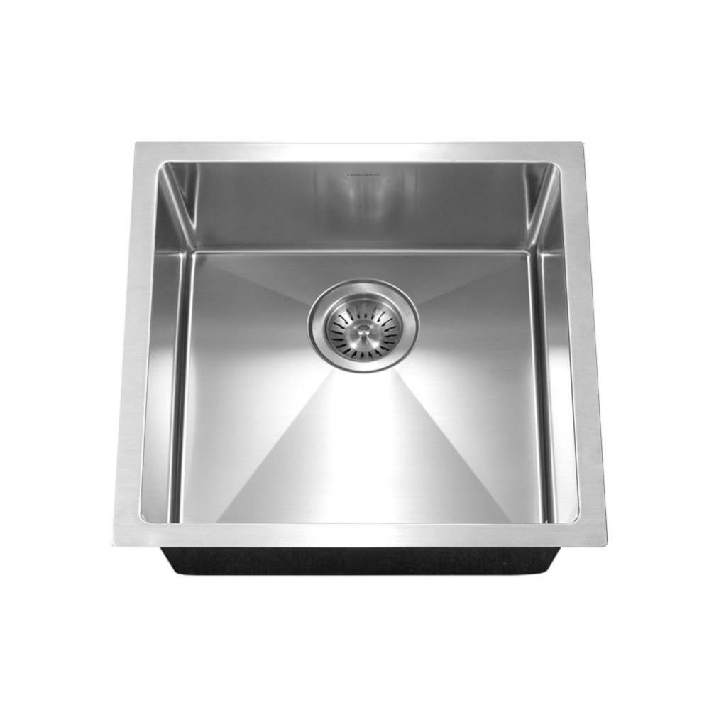 Axiom 17'' ADA 10mm Radius Undermount Stainless Steel Sink, 6'' Depth