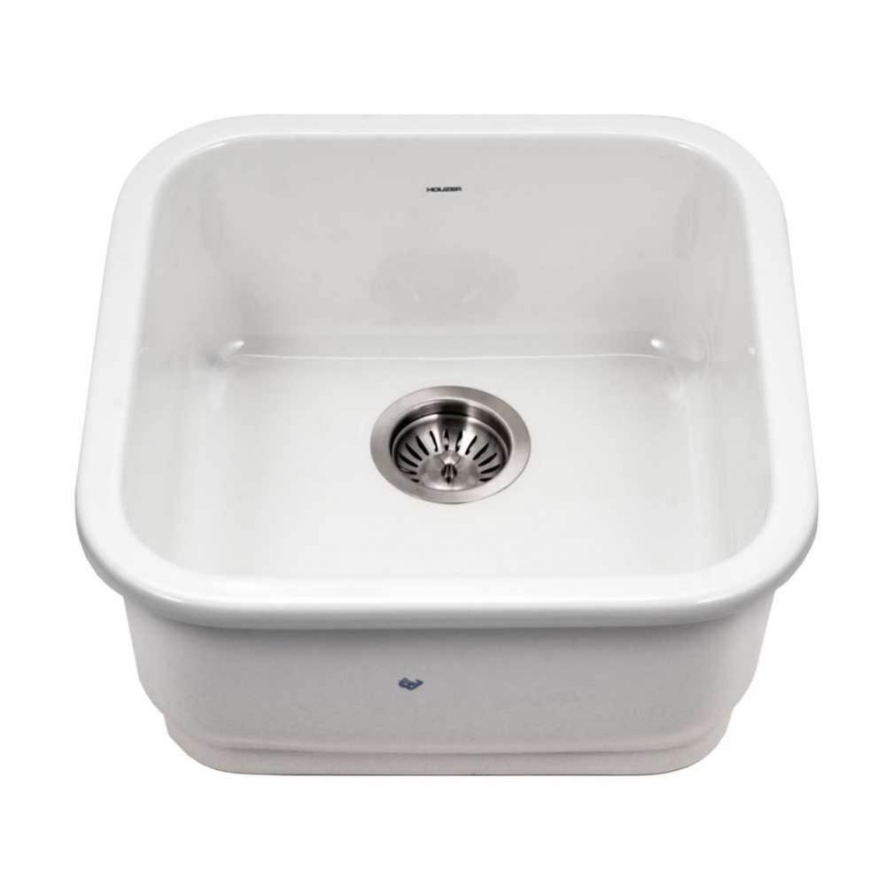 Undermount Fireclay Bar Sink, White