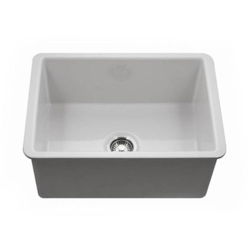 Chelsea 26'' Undermount Fireclay Single Bowl Kitchen Sink, White