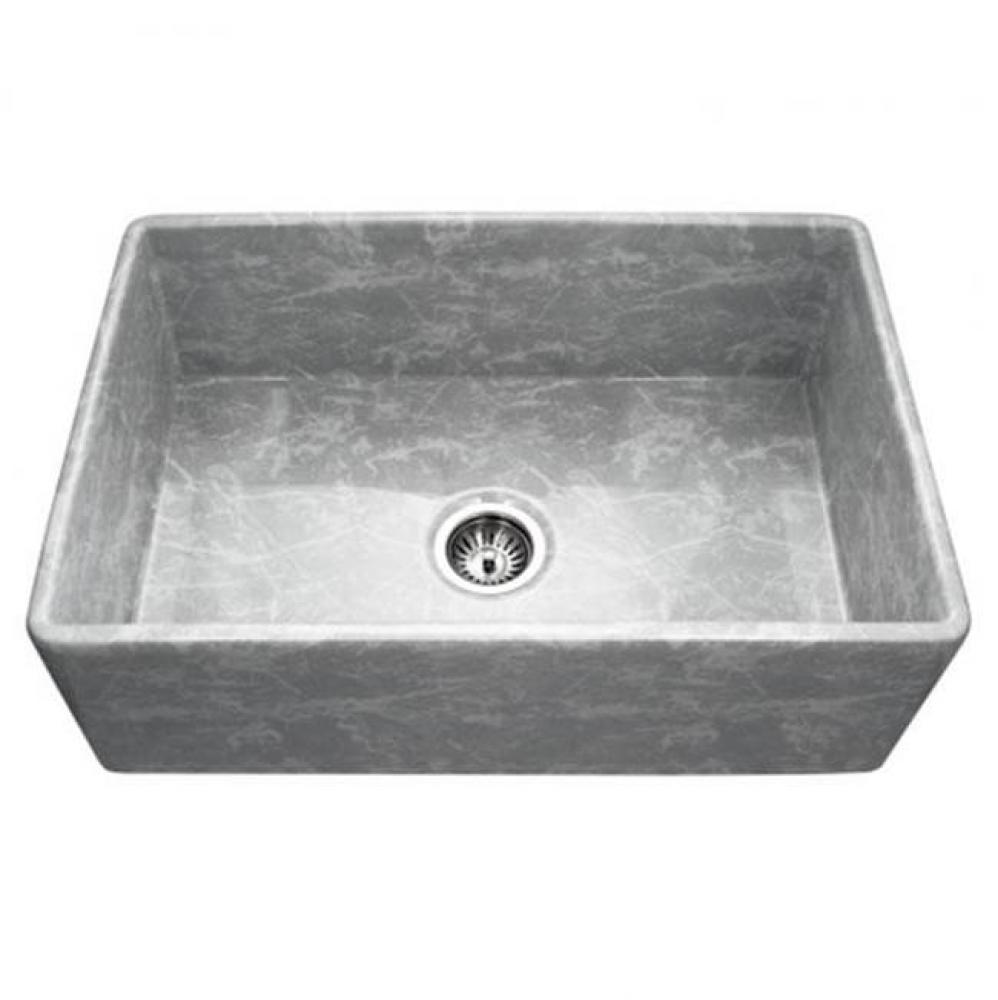 Apron-Front Fireclay Single Bowl Kitchen Sink, Marble