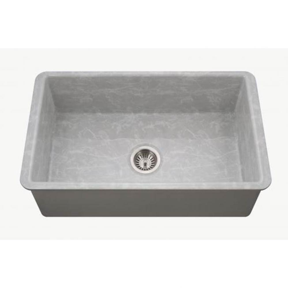 Undermount Fireclay Single Mowl Kitchen Sink, Marble