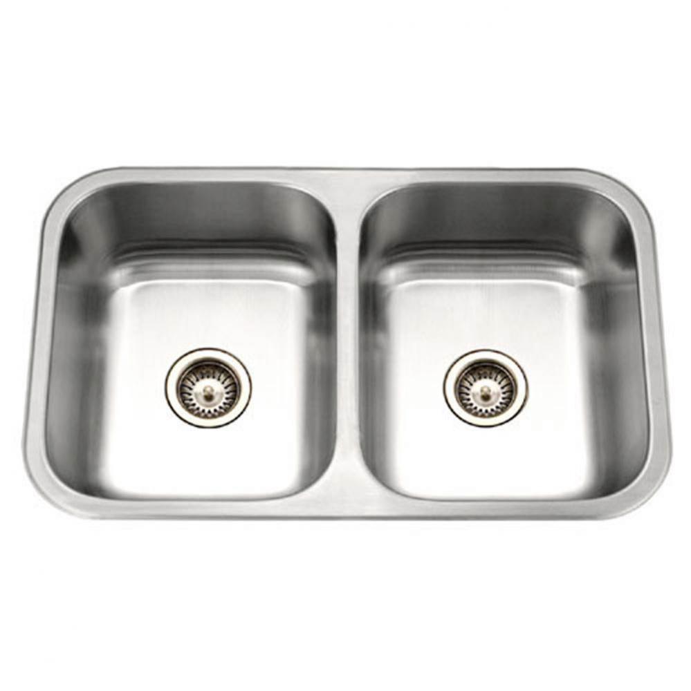 Undermount Stainless Steel 50/50 Double Bowl Kitchen Sink