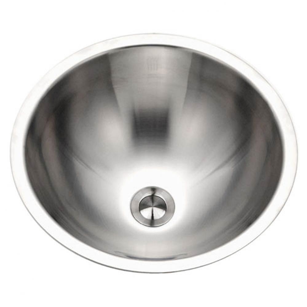 Halo 17'' Conical Undermount Stainless Steel Lavatory Sink, Bulk Pack