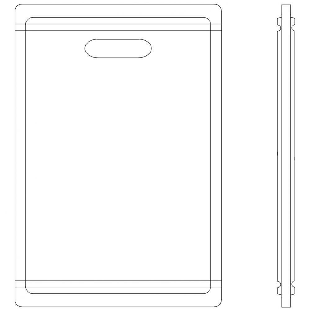 Hardwood Cutting Board 11-7/8'' x 17-1/8'' x 1''