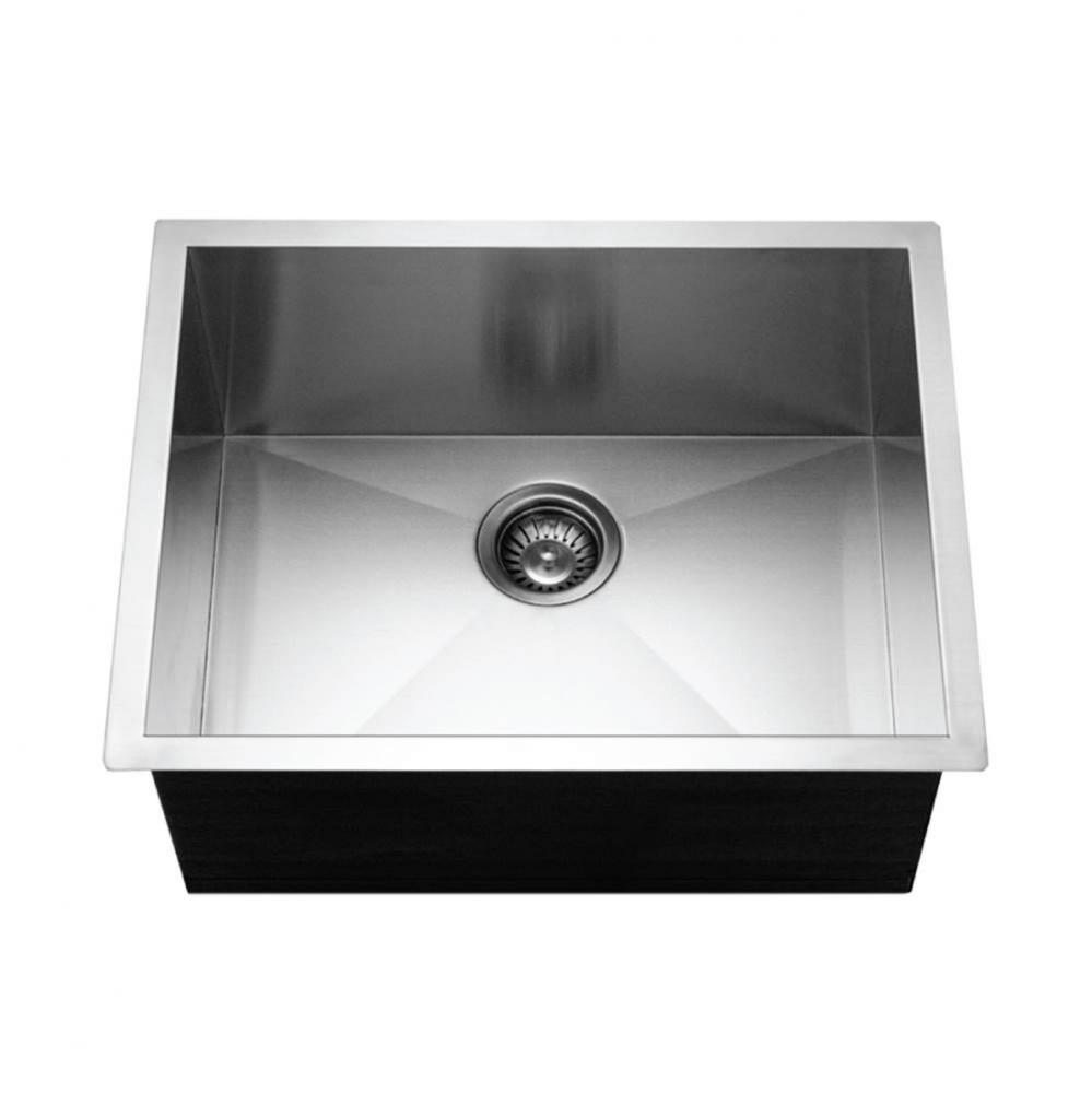 Prizm 23'' ADA Zero Radius Undermount Stainless Steel Sink, 6'' Depth