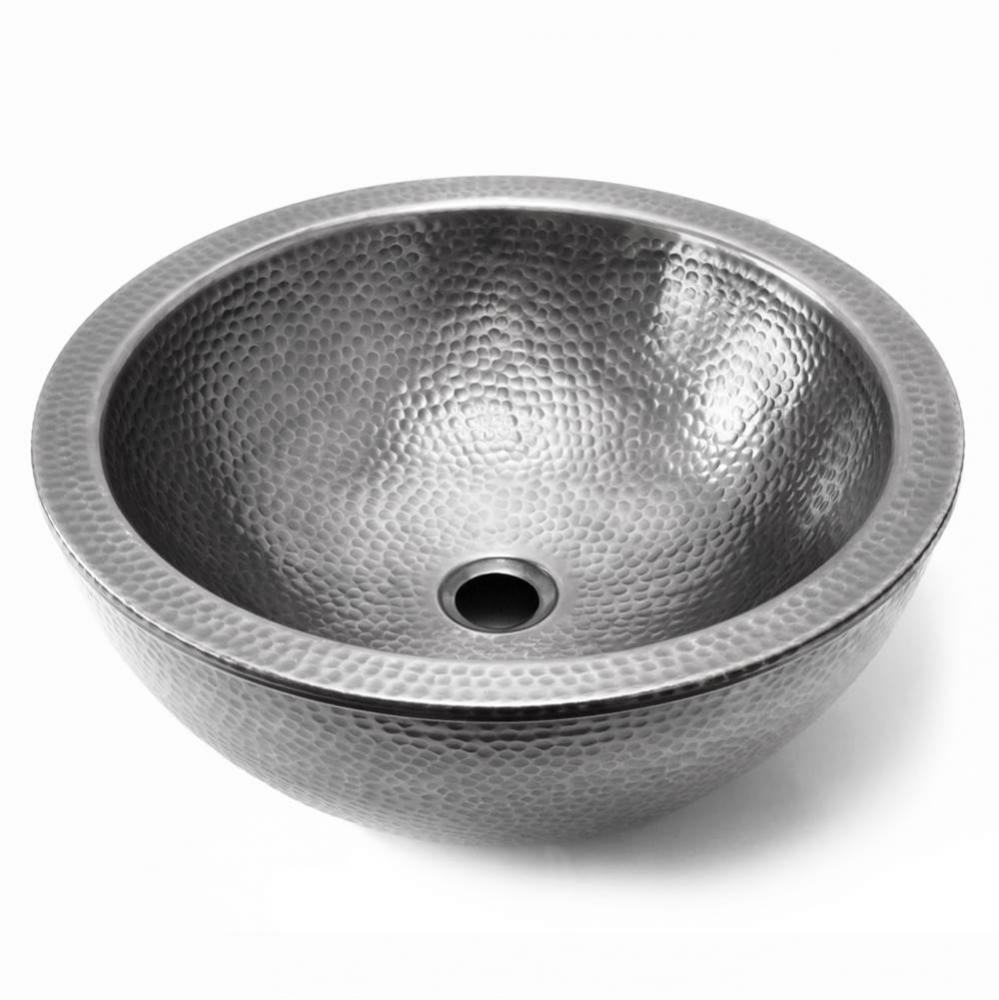 Pewter Round Double Wall Vessel Sink