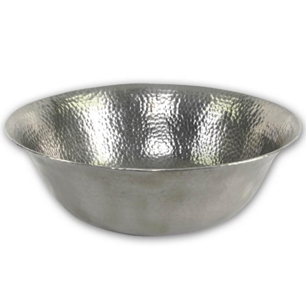 Undermount Copper Single Bowl Lavatory Vessel Sink, Pewter