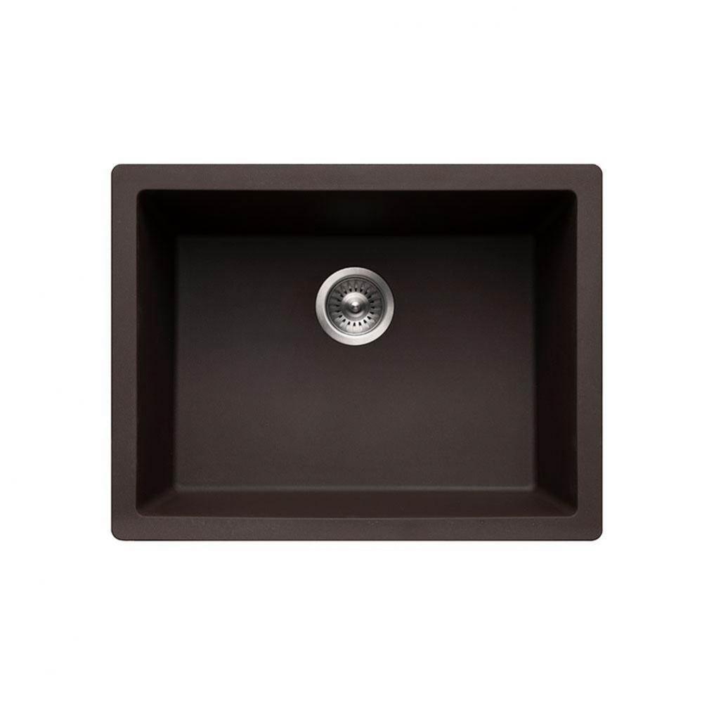 Granite Undermount Single Bowl Kitchen Sink, Mocha