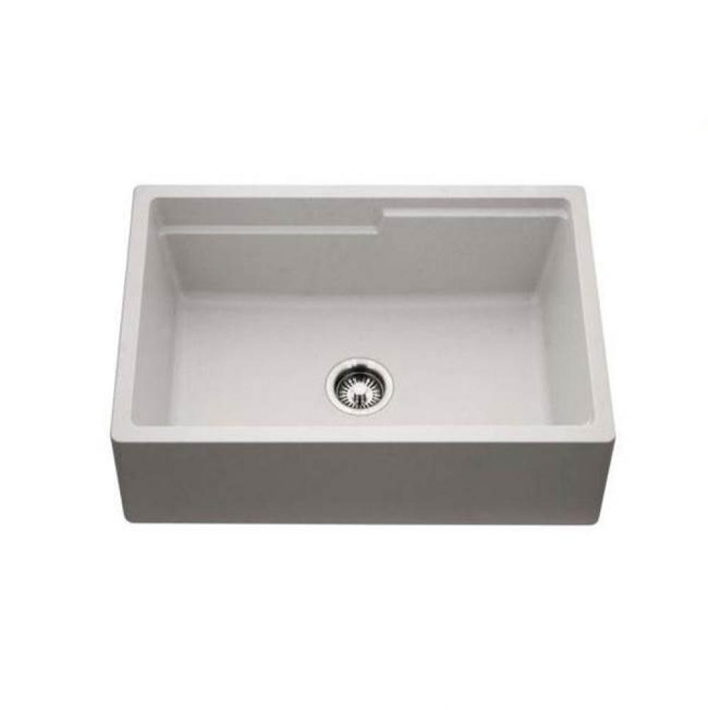 Granite Apron-Front Workstation Kitchen Sink, Slate