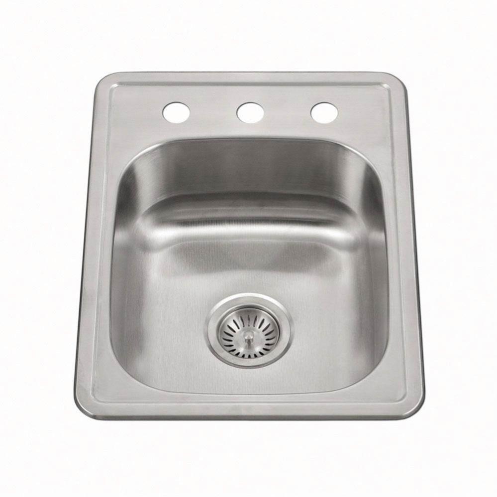 ADA Topmount Stainless Steel 3-hole Sink