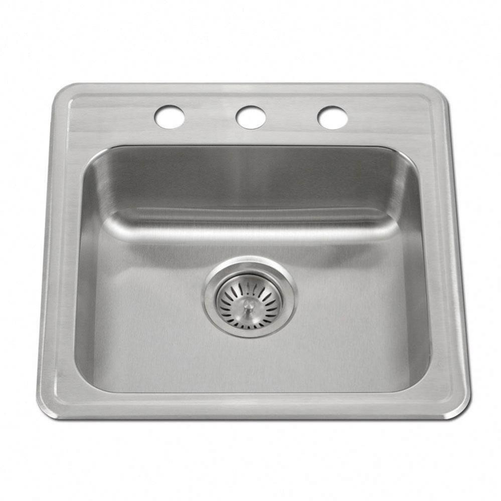 ADA Topmount Stainless Steel 3-hole Sink