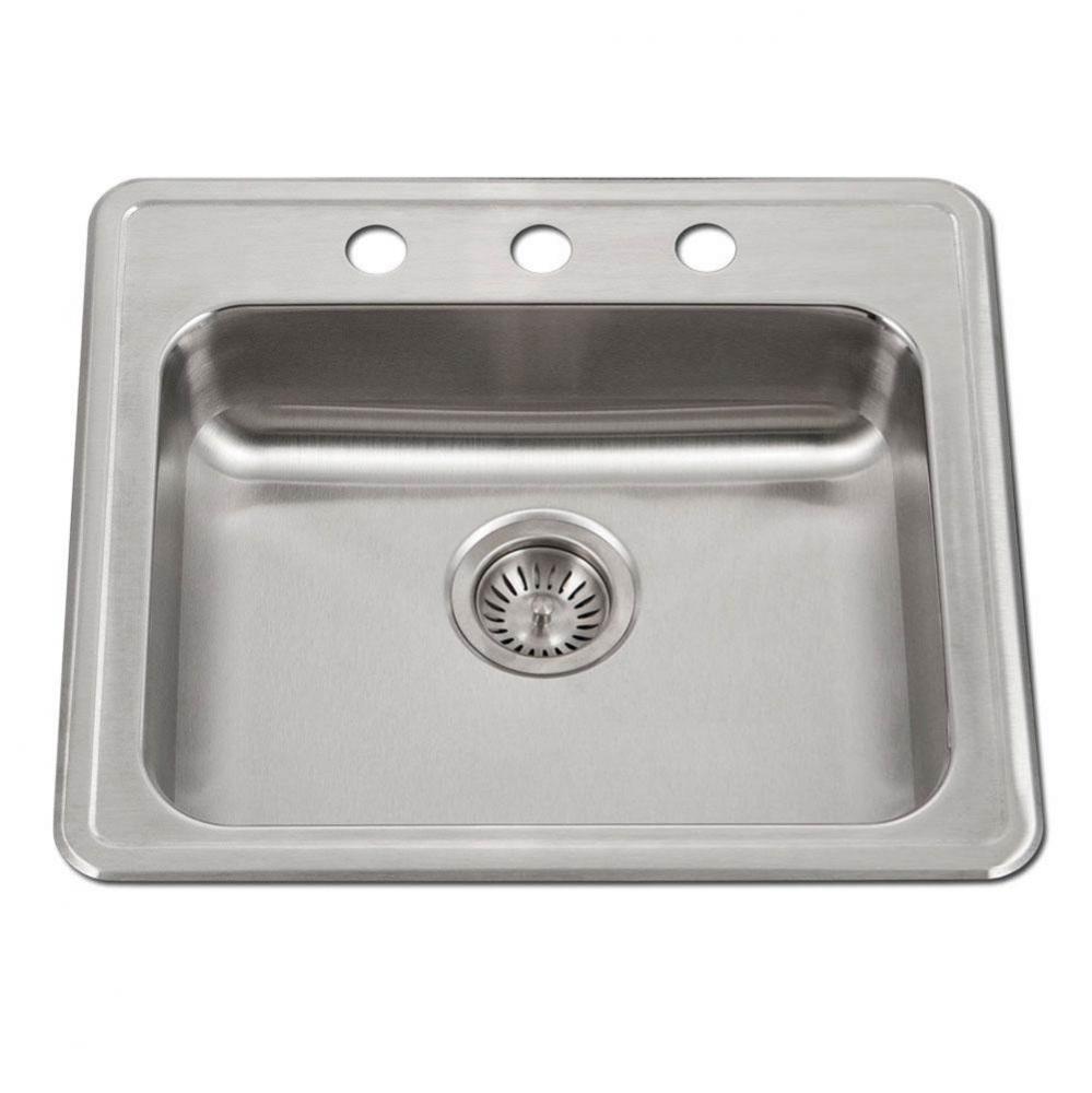 ADA Topmount Stainless Steel 3-hole Sink