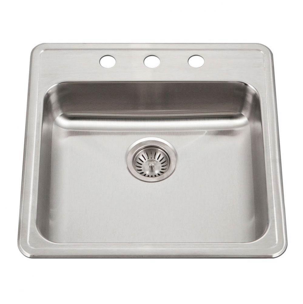 ADA Topmount Stainless Steel 3-hole Sink