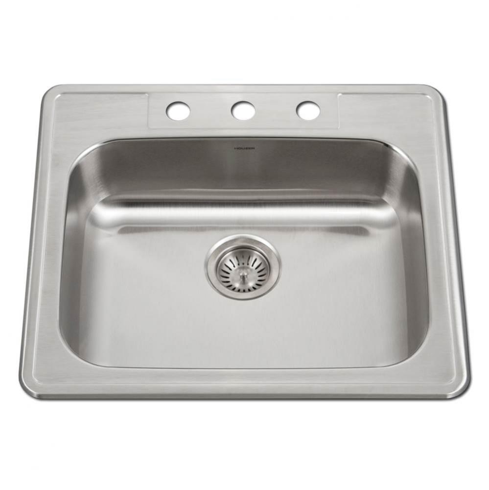 ADA Topmount Stainless Steel 3-hole Sink