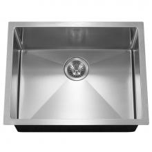 Hamat AXI-2318S - Axiom 23'' 10mm Radius Undermount Single Bowl Kitchen Sink