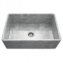 Hamat CHE-3320SA-MZ - Apron-Front Fireclay Single Bowl Kitchen Sink, Marble