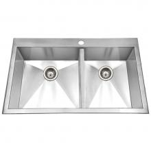 Hamat CON-3322DT - Contrive 33'' Topmount Stainless Steel 1-Hole Large Single Kitchen Sink