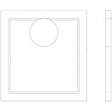 Hamat CUT-1717 - Hardwood Cutting Board 15-1/4'' x 16'' x 1''