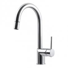 Hamat GAPD-1000-PN - Dual Function Pull Down Kitchen Faucet in Polished Nickel