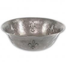 Hamat OPU-16RVES-PW - Undermount Copper Single Bowl Lavatory Vessel Sink, Pewter