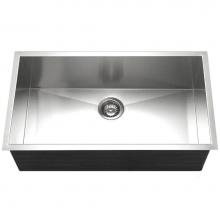 Hamat PADA-3218SU-5.5-1 - ADA Zero Radius Undermount Stainless Steel Sink