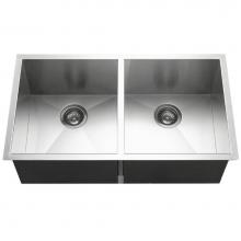 Hamat PADA-3318DU-5-1 - ADA Zero Radius Undermount Stainless Steel Sink