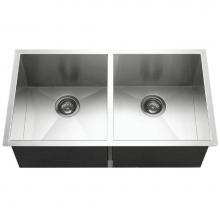 Hamat PADA-3318DU-5.5-1 - ADA Zero Radius Undermount Stainless Steel Sink