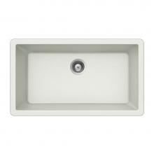 Hamat SIO-3319SU-WH - Undermount Large Single Bowl Kitchen Sink, White