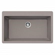 Hamat SIO-3321ST-TA - Granite Topmount Large Single Bowl Kitchen Sink, Taupe