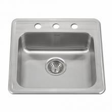 Hamat TADA-1919ST-5-3-1 - ADA Topmount Stainless Steel 3-hole Sink