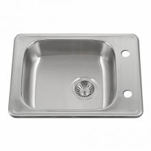 Hamat TADA-2217ST-6-1-1 - ADA Topmount Stainless Steel 1-hole Sink