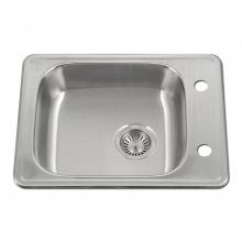 Hamat TADA-2217ST-5-2-1 - ADA Topmount Stainless Steel 2-hole Sink