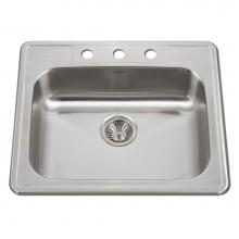 Hamat TADA-2522ST-5-3-20 - ADA Topmount Stainless Steel 3-hole Sink