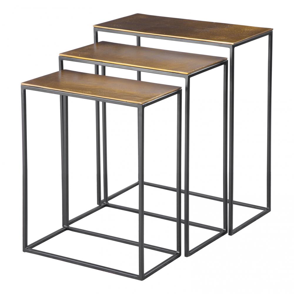 Coreene Gold Nesting Tables Set/3