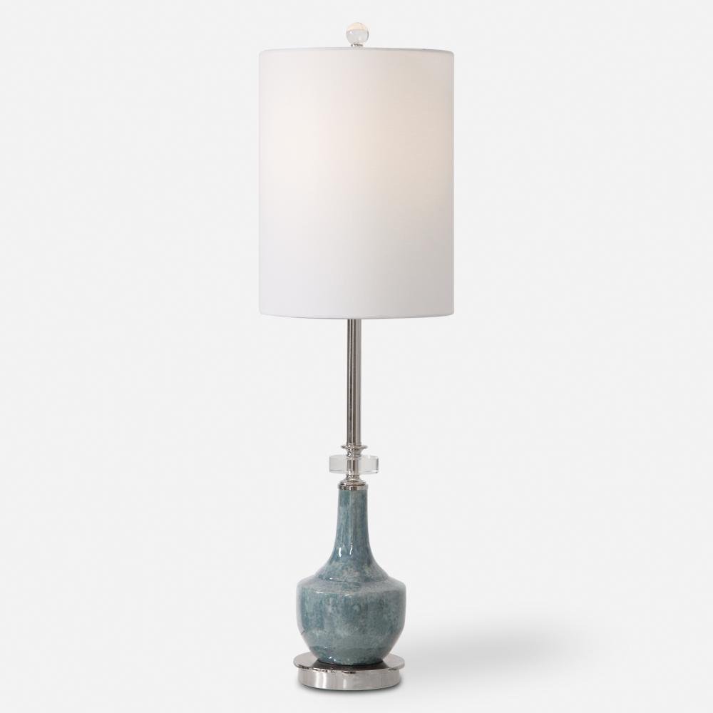 Uttermost Piers Mottled Blue Buffet Lamp