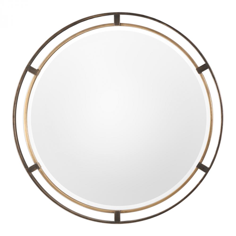 Carrizo Bronze Round Mirror