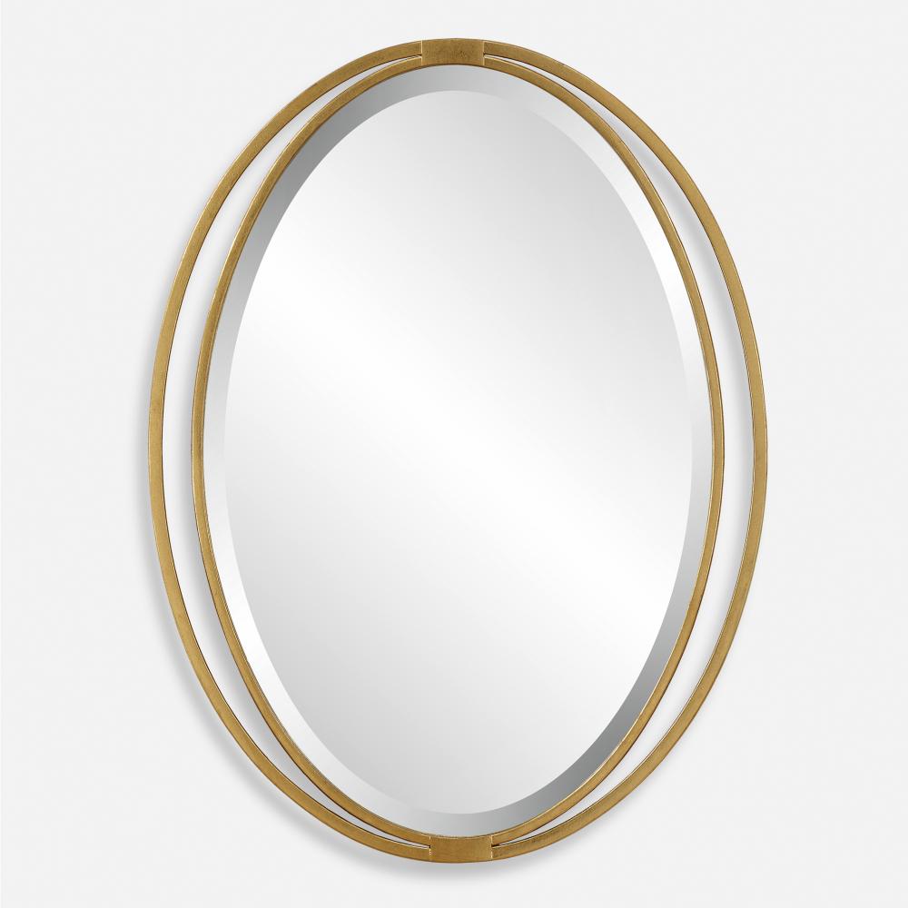 Rhodes Gold Oval Mirror